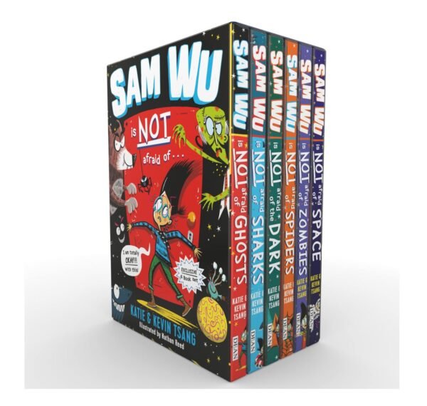 Sam Wu Is NOT Afraid Of Series 6 Books Collection Box Set by Katie & Kevin Tsang (Ghosts, Sharks, Dark, Spiders, Zombies & Space)